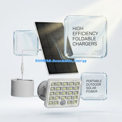 3W waterdicht zonne-sensorlamp met 182mmx182mm draagbaar zonnepaneel voor buitenbeveiligingsverlichting