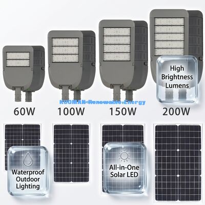 50W IP65 Waterdicht Aluminium Zonne-Straatlicht met LED-technologie voor buitenverlichting