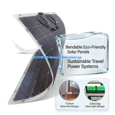 IP67 waterdicht 200W Power Output 360° Buigbaar Flexibel Bifaciaal Zonnepaneel voor RV Home en Travel