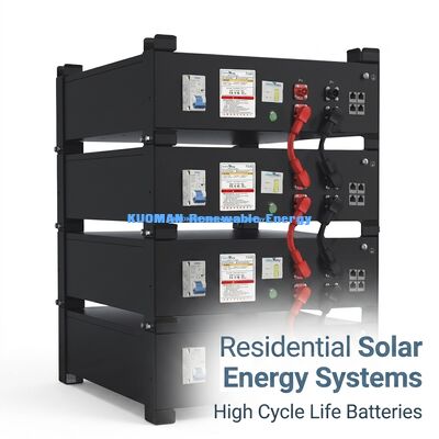 KM New Energy 51.2V 100Ah LiFePO4 thuisbatterij UL9540A UL1973 gecertificeerd voor zonne-energiesystemen
