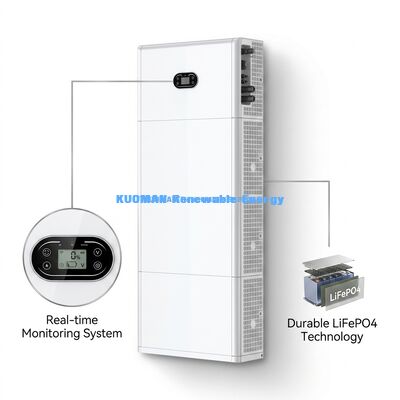 Milieuvriendelijke Stapelbare LiFePO4 Batterij 51.2V 400Ah Voor Energieopslag Thuis Met 10 Jaar Garantie