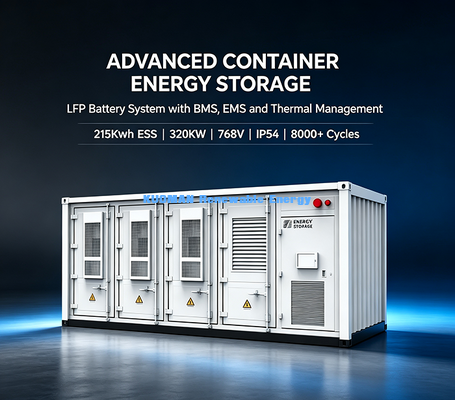 Buiten IP54 batterij energieopslagcontainer.
