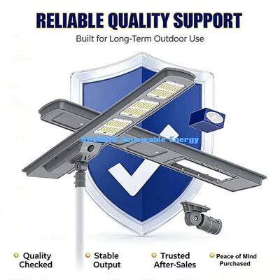 50W 220lm/W High Efficiency Solar Street Light IP65 Waterdicht geïntegreerd zonnelamp