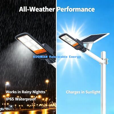 Adjustable Mono Solar Panel LED Street Light 12 Hours Continuous Working Time