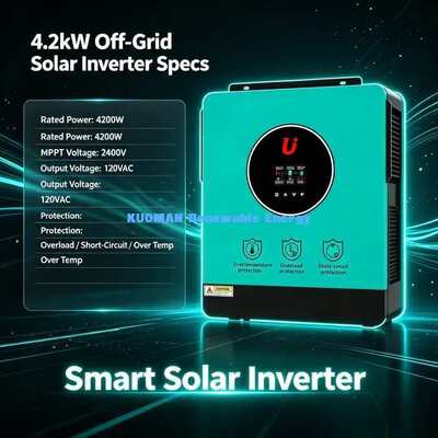 4200VA 24V Zonne Hybride Omvormer 120A MPPT Laadregelaar PV 500V Max Ingang