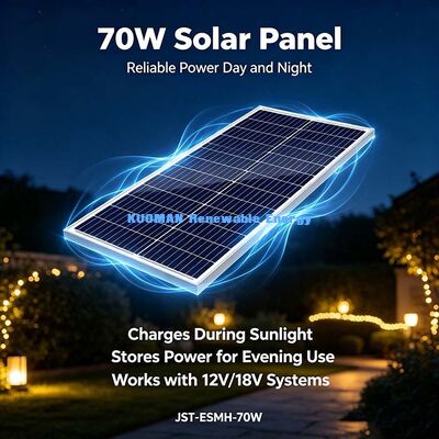 70W 182mm 30-cel monocristallijn zonnepaneel IP67 Junction Box MC4 Connector RV Boat Solar Charger