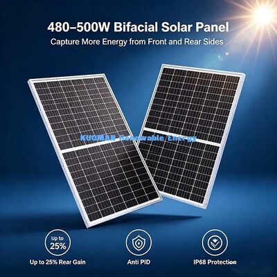 480-500W N-type bifaciaal zonnepaneel, 23,16% Hoog efficiënt 16BB SMBB PV-module