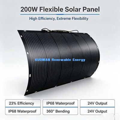 200W hoog efficiënt flexibel zonnepaneel, 360° buigbare zonne module voor RV dak, boot & balkon zonne