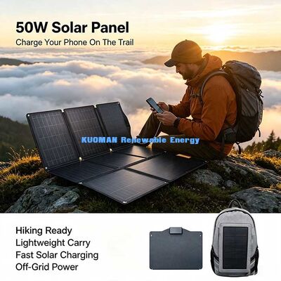 Compact Opvouwbaar 50W Zonnepaneel Oplader, Optioneel Carbonfiber voor Outdoor Avontuur