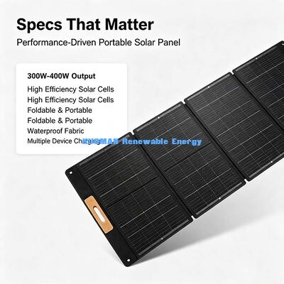 300-Watt vouwbaar zonne-oplaadpaneel, draagbare zonne-energie met meerdere interfaces voor buitenactiviteiten