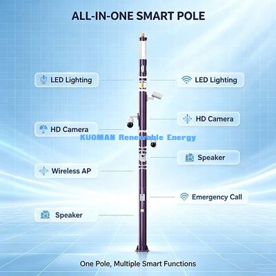 Outdoor LED Smart Pole met Camera, WiFi, SOS en Openbare Verlichting