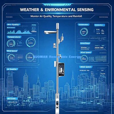 Slimme IoT-straatverlichtingspaal, op afstand dimbare LED Smart Pole voor park, plein en snelweg slimme verlichting