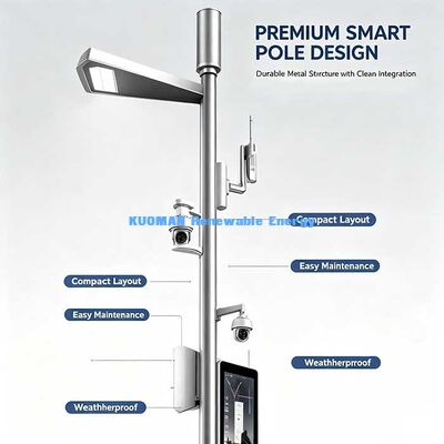 Industriële Smart City Paal, Intelligente Multifunctionele Straatlantaarn met NB-IoT, LoRa Communicatie Ondersteuning