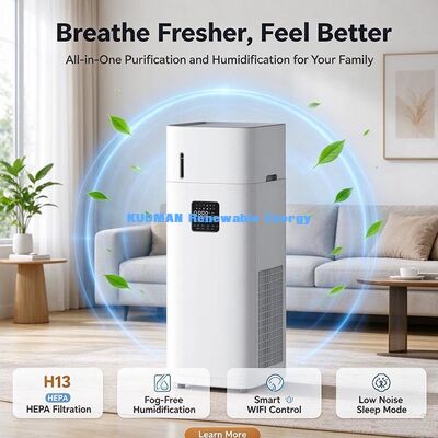 High CADR Air Purifier Humidifier, 760m³/h Particulate CADR, Filter Reminder, Auto Mode for House