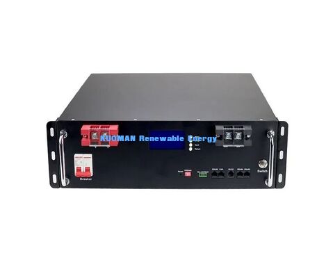 KM 48V 100Ah LiFePO4 Batterij Rack Module met 8000 Diepe Cycli, 51,2V Nominale Spanning en 100Ah Capaciteit