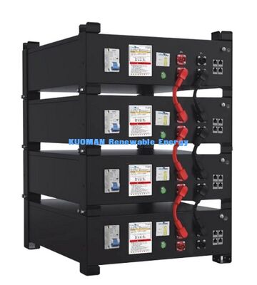 KM New Energy 51.2V 100Ah LiFePO4 thuisbatterij UL9540A UL1973 gecertificeerd voor zonne-energiesystemen