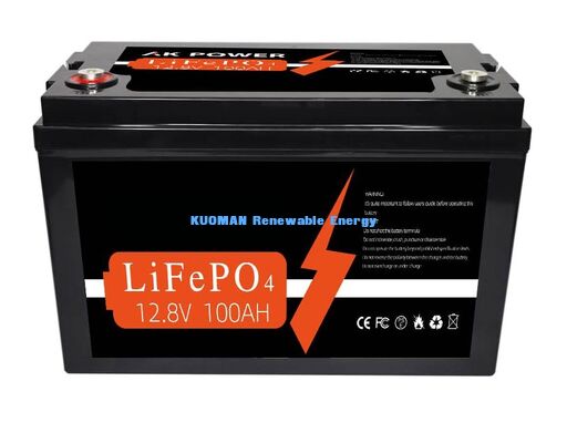 12V 100Ah 1280Wh Lithiumbatterij diepe cyclus met 8000 cyclusduur voor energieopslag en golfkarren
