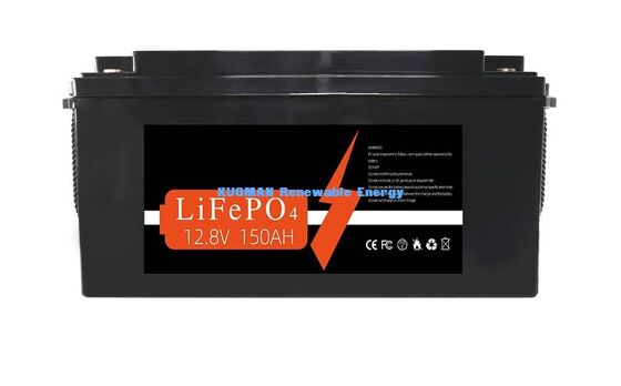 KM Batterij 1920Wh 12V 150Ah Lithium Batterij Deep Cycle met 8000 cycli voor energieopslag en camper/heftruck/golfkar/jacht voeding
