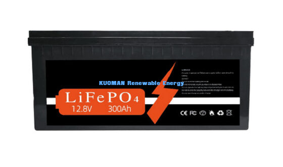 KM Nieuwe Energie 12V 300Ah Lithium Batterij Diep 8000 Cycli Aangepaste Batterij