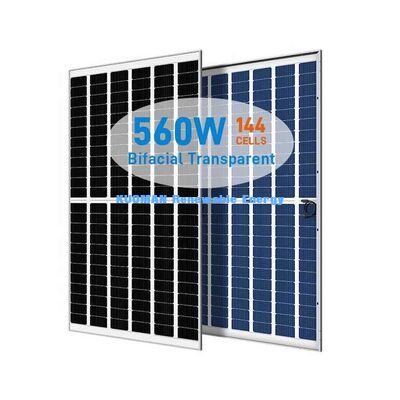 540W 550W Mono Perc zonnepaneel met 22% efficiëntie en frameless glas ontwerp
