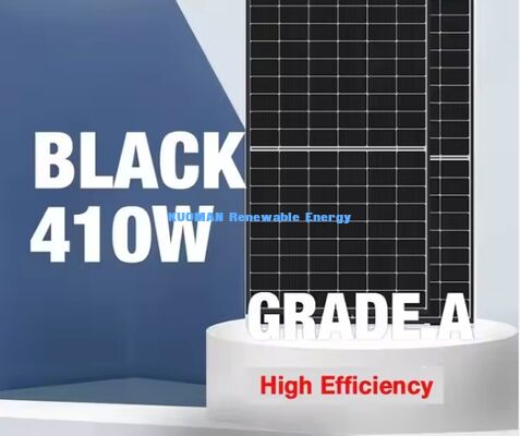 N Type Zwart Zonnepaneel 415W met 22% Efficiëntie en Geanodiseerd Aluminium Frame