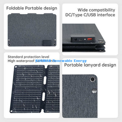 40W opvouwbaar PERC zonnepaneel Draagbare zonne-oplader voor mobiele telefoon en laptop