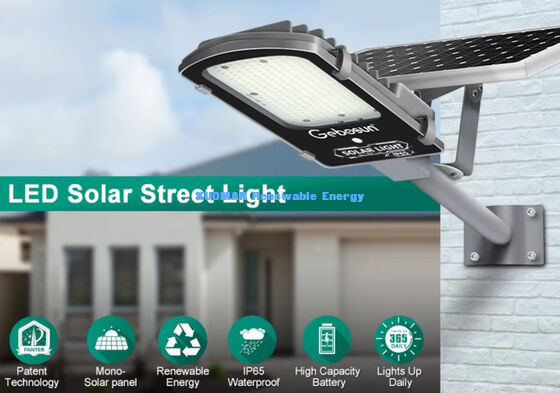 IP65 Waterdicht LED straatlicht 300w 500w buitenshuis gesplit solar street light met zonnepaneel