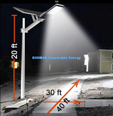 IP65 Waterdicht Zonne-LED Straatlantaarn 100-500W Aanpasbaar met 2700-6000K CCT voor Tuin- en Wegenverlichting