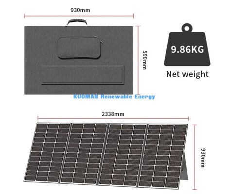 400W 40.3V vouwbaar zonne-energie-oplader Draagbaar vouwbaar zonnepaneel voor kamperen en wandelen