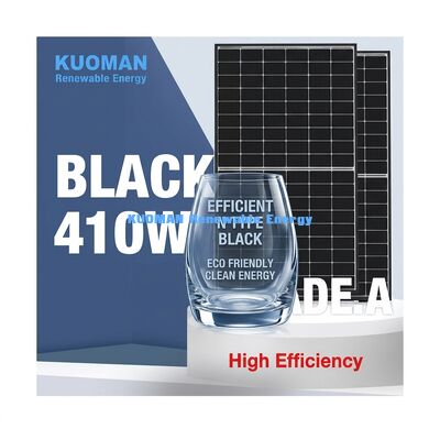 N Type Zwart Zonnepaneel 415W met 22% Efficiëntie en Geanodiseerd Aluminium Frame