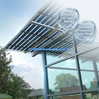 540W 550W Mono Perc zonnepaneel met 22% efficiëntie en frameless glas ontwerp