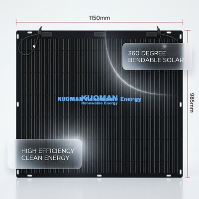 200W Milieuvriendelijk Flexibel Zonnepaneel met IP67 Beoordeelde Junction Box voor Nul CO2-voetafdruk