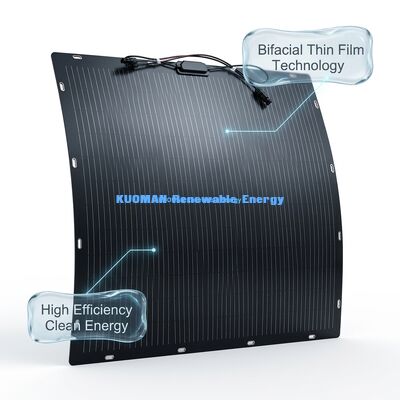 200W Bifacial Flexibel Zonnepaneel - Polykristallijn Silicium Zonnepaneel voor Hernieuwbare Schone Energie