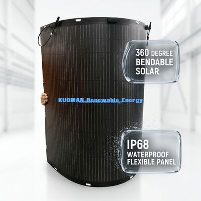 200W Milieuvriendelijk Flexibel Zonnepaneel met IP67 Beoordeelde Junction Box voor Nul CO2-voetafdruk