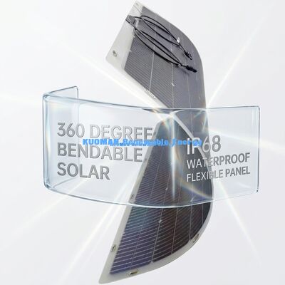 360 graden buigbaar bifaciaal flexibel zonnepaneel 200W IP68 waterdicht met koolstofvezel