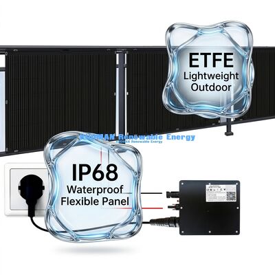 Duurzaam 200W flexibel zonnepaneel IP65 waterdicht 360 graden buigbaar voor buiten het net wonen