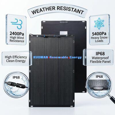 200W IP67 360 Graden Buigbaar Flexibel Zonnepaneel voor Camper en Thuis Reis Bifacial Zonnepaneel