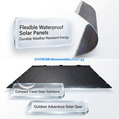 IP67 waterdicht 200W Power Output 360° Buigbaar Flexibel Bifaciaal Zonnepaneel voor RV Home en Travel