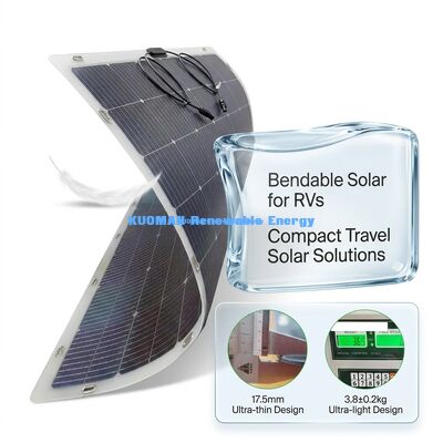 IP67 waterdicht 200W Power Output 360° Buigbaar Flexibel Bifaciaal Zonnepaneel voor RV Home en Travel