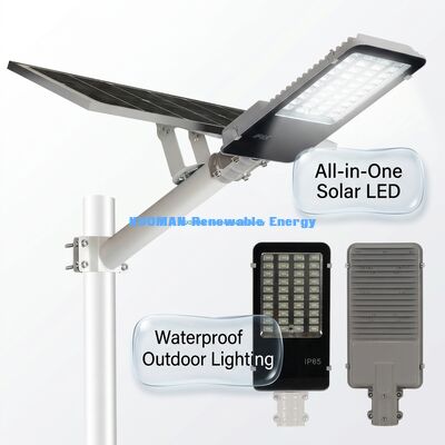 IP65 Waterdicht Zonne-LED Straatlantaarn 100-500W Aanpasbaar met 2700-6000K CCT voor Tuin- en Wegenverlichting