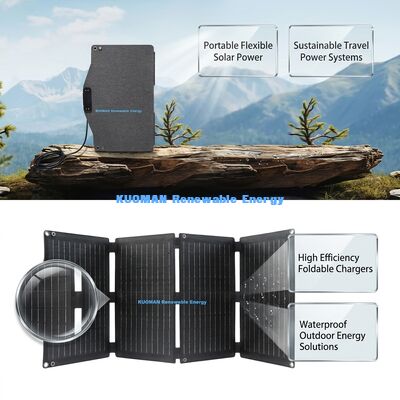 40W ETFE IP67 waterdicht draagbaar opvouwbaar zonnepaneeloplader met USB Type-C