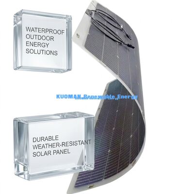 360 graden buigbaar bifaciaal flexibel zonnepaneel 200W IP68 waterdicht met koolstofvezel