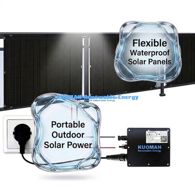 Duurzaam 200W flexibel zonnepaneel IP65 waterdicht 360 graden buigbaar voor buiten het net wonen