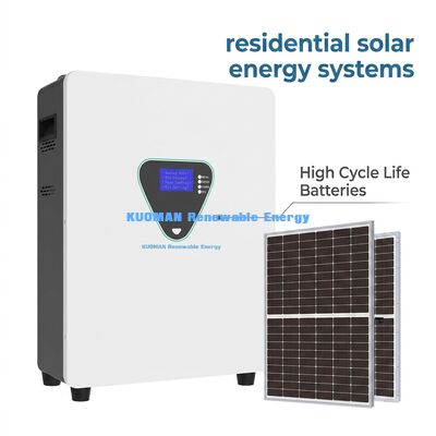 Wandgemonteerde LiFePO4 Zonne-energie Opslagbatterij met 6000 Cycli en 25.6/51.2V voor Back-up Thuis