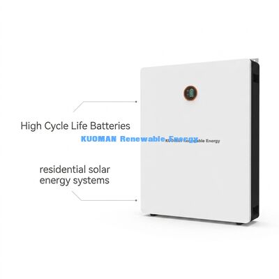 KM 48V 300Ah LiFePO4 Batterij Wandmontage Thuisbatterij Opslag met 8000 Cycli