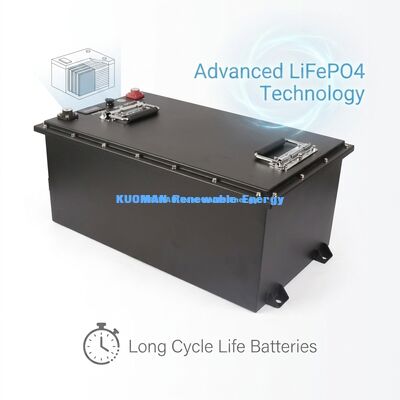 KM 72V -100Ah Aangepaste Golfkar LiFePO4 Batterij met 8000 Cycli en 7360Wh Energie