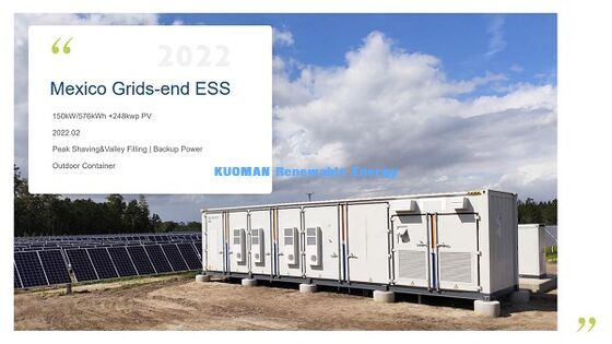 IP54-gegradeerd energieopslagsysteem in een container met 768V hoogspanning en 10.000 cycli lange levensduur