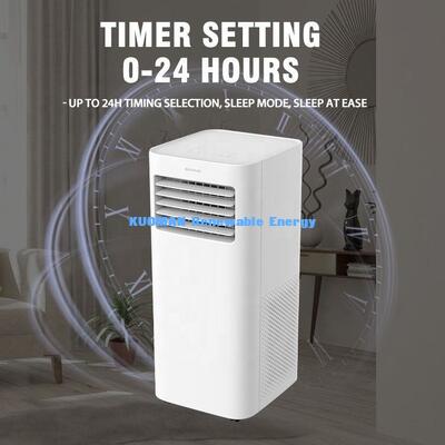 Mobiele airconditioner 5000 BTU: ruiten voor een gemakkelijke beweging 24 uur timer en 3 snelheidsinstellingen