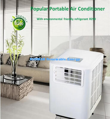 Stil draagbare airconditioner 9000 BTU 45-52dB laag geluid zelf verdampend systeem slaapkamer mobiele AC met opslag afstandsbediening
