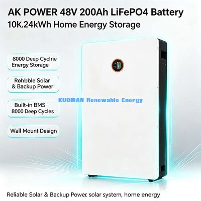 48V 200Ah LiFePO4 Powerwall met CAN Bluetooth Communicatie Thuis Zonne-energie Opslag Batterij UL RoHS Goedgekeurd